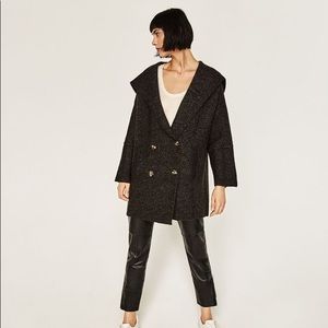 Zara Charcoal Double Breasted Cardigan